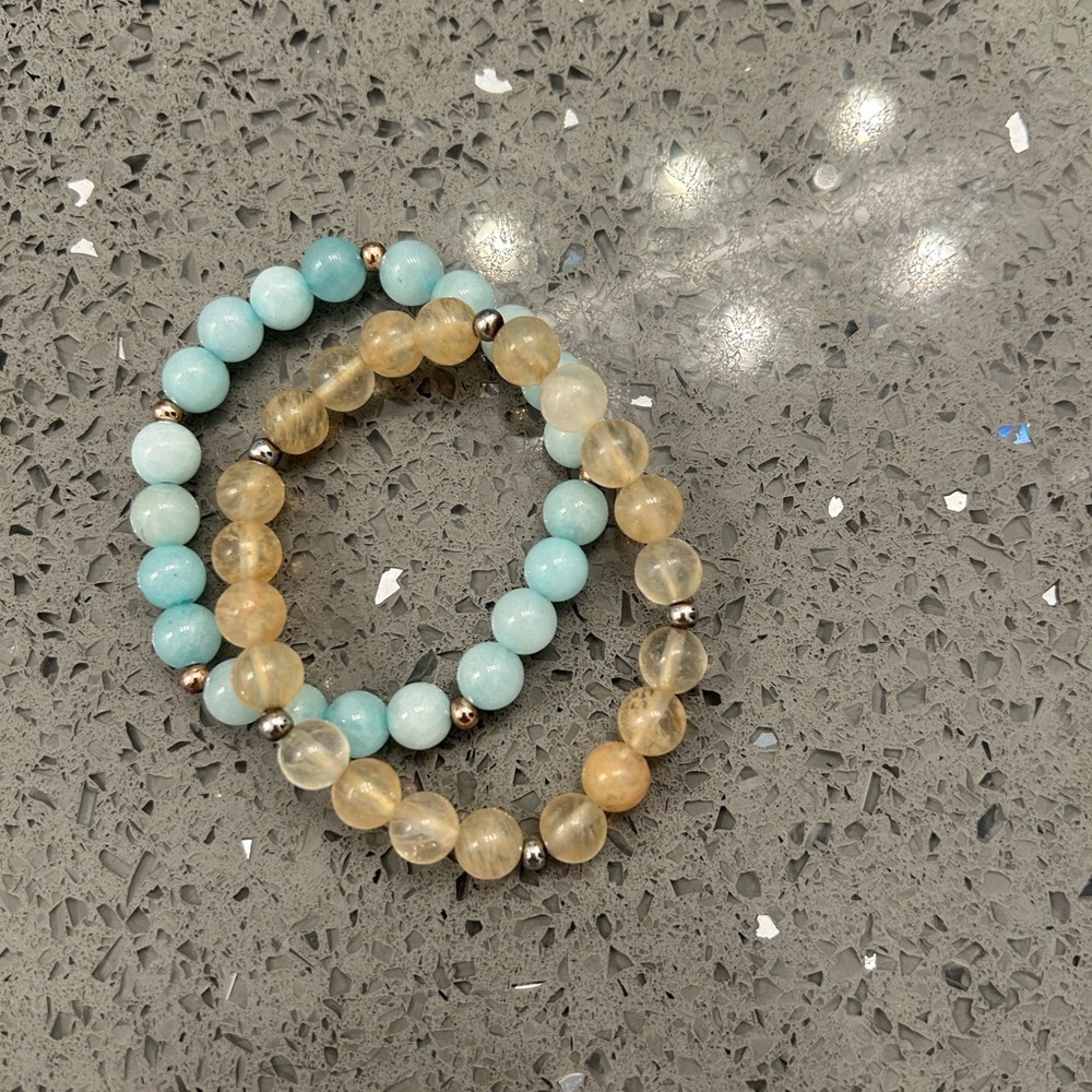 🧡5/$25🧡Blue and Yellow Beaded Bracelets